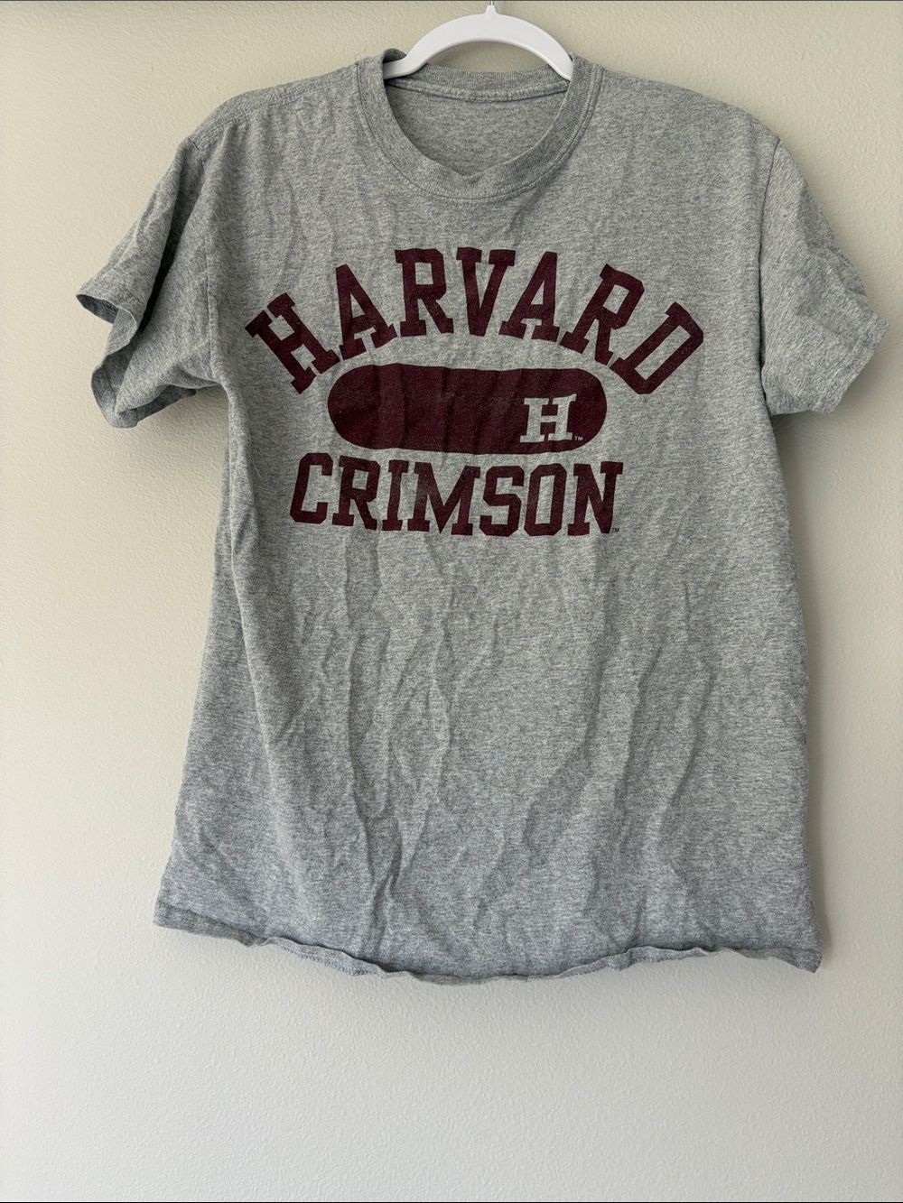 Harvard Crimson Grey Short Sleeve T-Shirt
